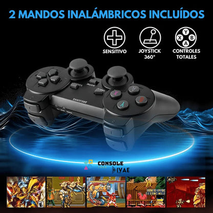 GameStick Retro 10.000 juegos 2 Controles Inalambricos + 2 Regalos - Diversión nostálgica para toda la familia