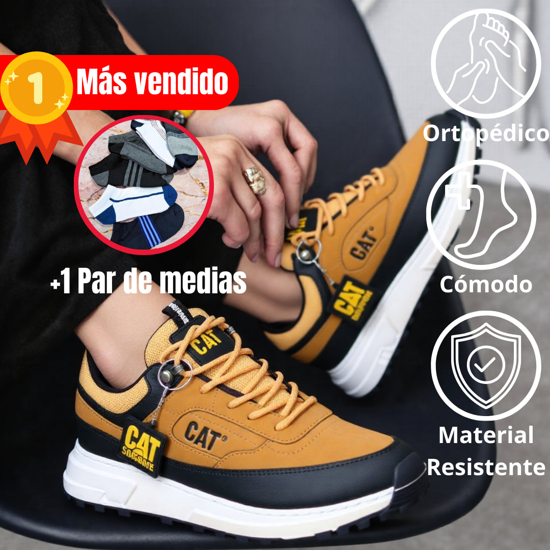 Tenis CAT Confort Premium - Importado de Estados Unidos +1 PAR DE MEDIAS DE REGALO! ÚLTIMAS 3 UNIDADES EN STOCK