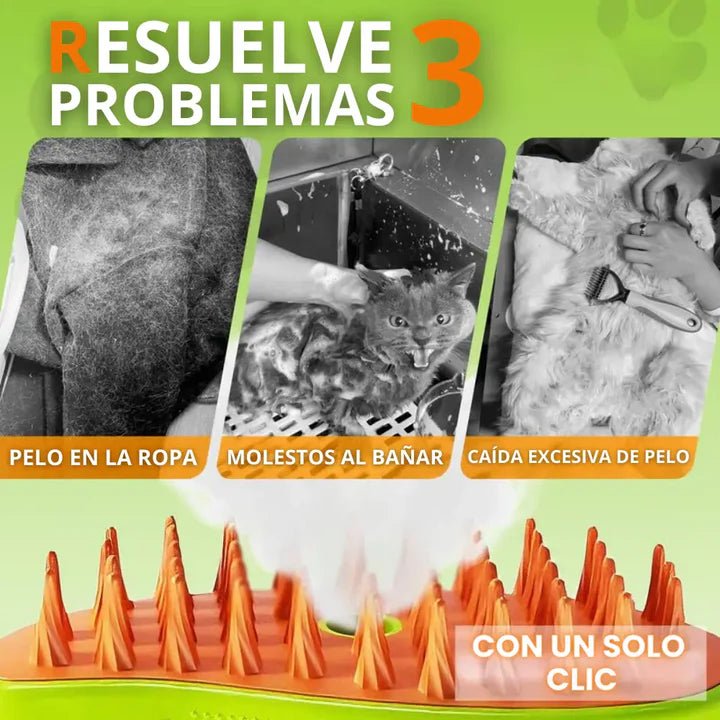 Cepillo Vaporizador 3 en 1 para Mascotas + 1 Pelota mágica GRATÍS